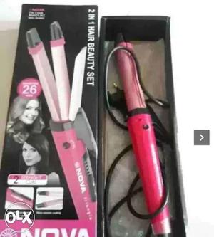 Pink And Black Nova Hair Curler With Box