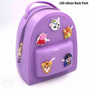 Purple Peppa Pig LED Silicon Back Pack