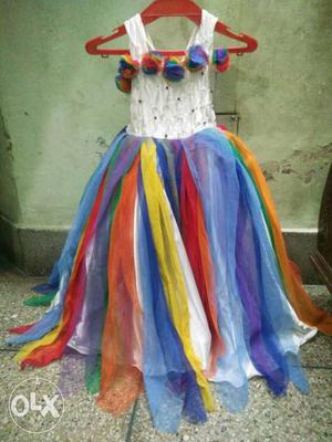 Rainbow dress for kids (2 - 4 yrs)