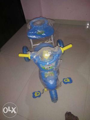 Toddler's Blue 3-wheel New Bicycle