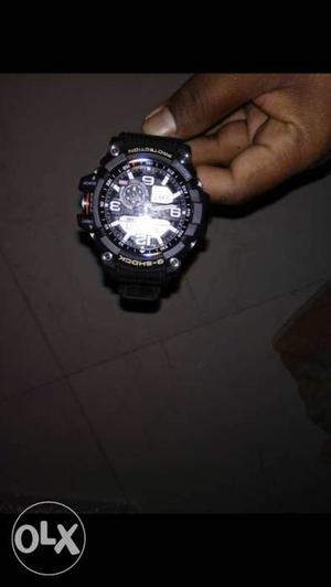 Watch With Black Band