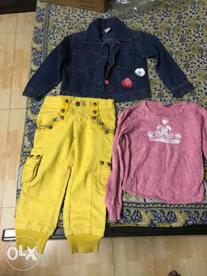 3 winter cloths pieces for 3-5 year girl