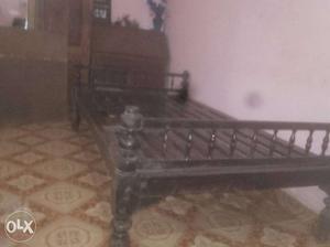 Antique teak wood bed price slightly negotiable