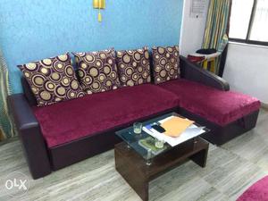 Best condition L size sofa with different tone