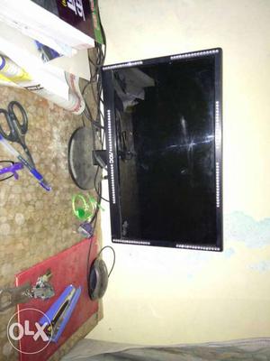 Black AOC Flat Screen Computer Monitor