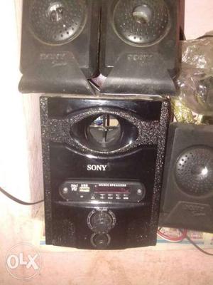 Black Sony 3.1 Channel Speakers