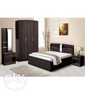 Black Wooden Bedroom Furniture Set