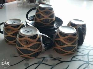 Black-and-brown Ceramic Mugs
