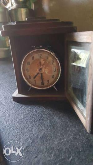 Brown Wooden Framed Clock