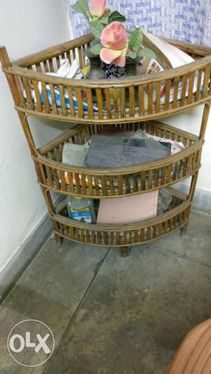 Corner bamboo rack