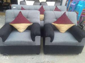 Fabulous 5seater fabric sofa set with 2years