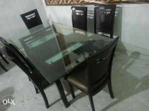 Italian 6seater leather dining table on vrry