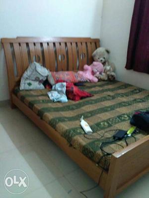 King size bed with mattress in a good condition