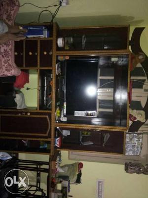Lovelly black brown TV stand for sale with drawers
