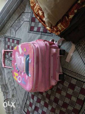 Pink Peppa Pig Bag Trolley