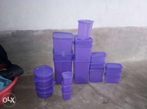 Purple Plastic Container Lot