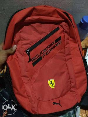 Red And Black PumaXFerarri Backpack