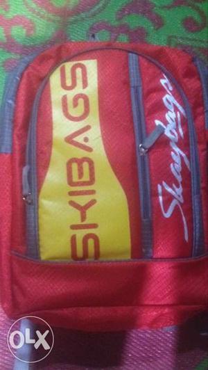 Red And Yellow Skibags Backpack