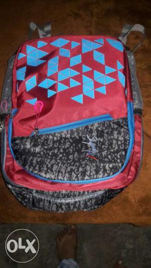 Red, Black, And Blue Backpack