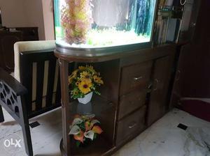Showcase with fish tank