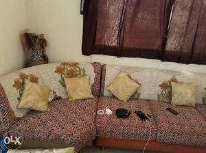 Sofa with new gadi and cover... gadi just made