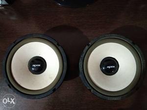 Two Black Coaxial Speakeres