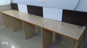 Used Office Table Workstation at rs per seat set of 4