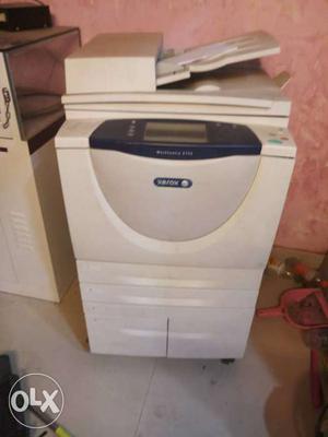 White And Blue Photocopier Machine