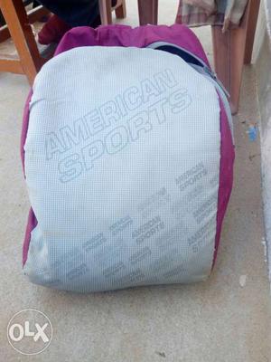 White And Pink American Sports Backpack