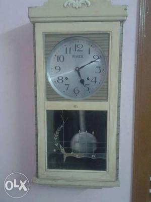 White Wooden Pendulum Clock