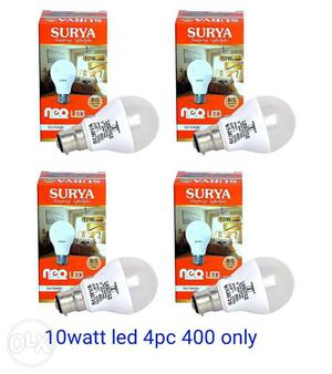 10 watt surya led bulb 4 piece at400 only with 1