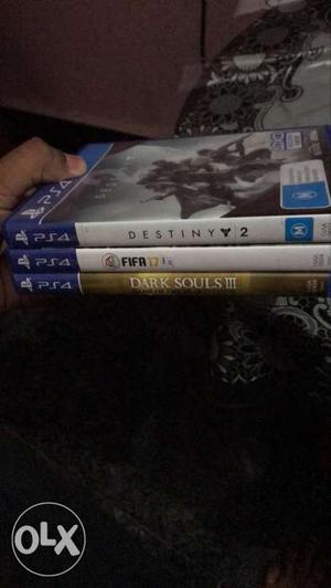 3 Sony PS4 Game Cases