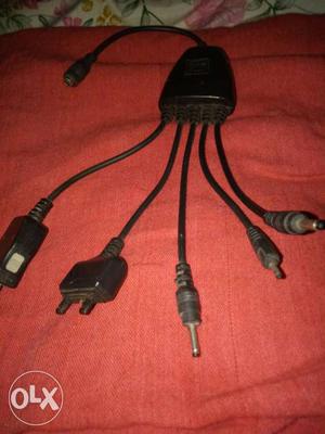Black 5-way Adapter Cable