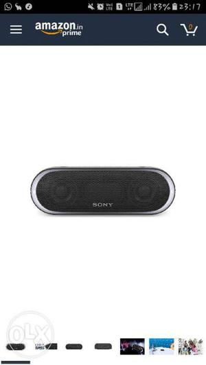 Black And Grey Sony Bluetooth Speaker Xb20