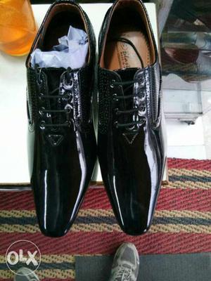 Black Leather Oxford Formal Shoes