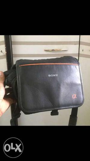 Black Sony Camera with mm lens camera Bag and battery