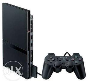 Black Sony PS2 With Corded Controller