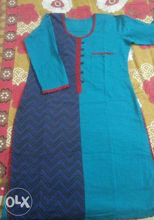 Blue And Red Traditional Dress