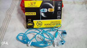 Blue MBOSS In-ear Headset With Box