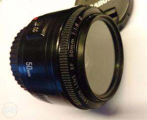 Canon 50mm 1.8 EF lens with UV filter