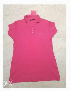 Cool n casual pink top with tag brand new (L)