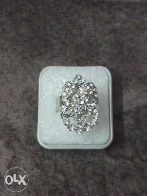 Embellished Diamond Silver-colored Accessory