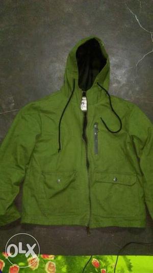 Green Zip-up Hoodie