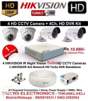 HIKVISION CCTV 4 Camera Package