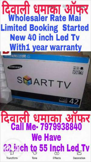 New 32 inch Led Tv With 1 year warranty and Seal Pack