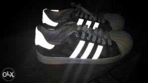 Pair Of limited edition original Black-and-white Adidas