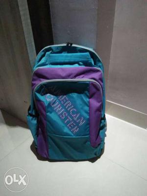 Teal And Purple Backpack