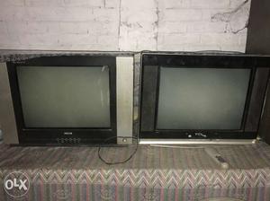 Two Black Flat Screen TV's..21.inch