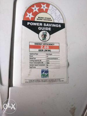 White And Black Power Saving Guide Sticker