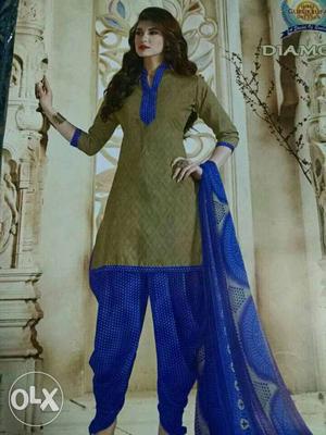 Women's Brown Salwar Kameez Traditional Dress